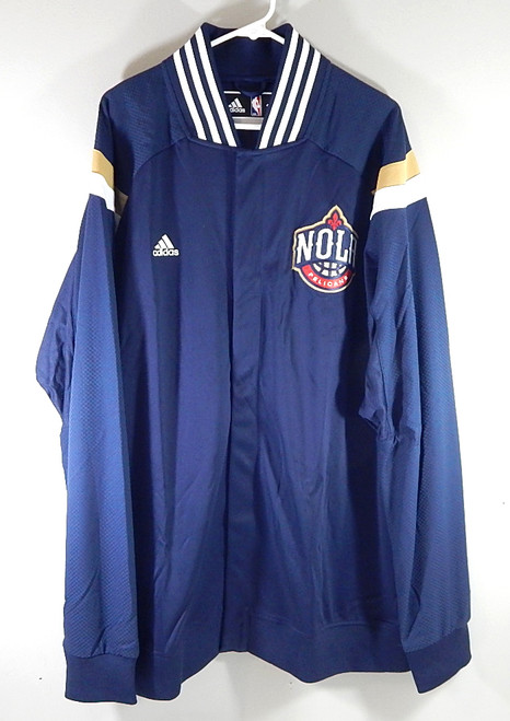 New Orleans Pelicans Adidas Team Issued Mesh Warm Up Jacket Navy New 3XL +2"