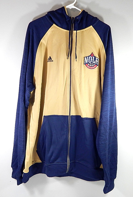 New Orleans Pelicans Adidas Team Issued Warm Up Hoodie Sweatshirt XL +2"