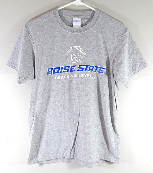 Boise State Broncos Beach Volleyball Team Issued Tee Shirt Heather Gray Youth L