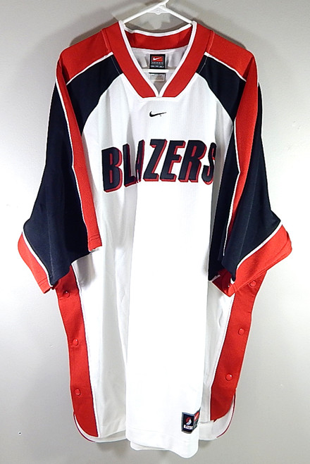 Portland Trail Blazers Nike Team Issued Warm Up V-Neck Shirt White Red 4XL