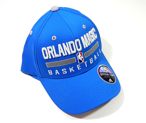 Orlando Magic Basketball Adidas Team Issued Practice Hat Blue Flex Fit L/XL New