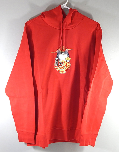 Anta Sports Cat Sweat Hoodie Sweatshirt Size 3XL Festive Red New 552210556-2