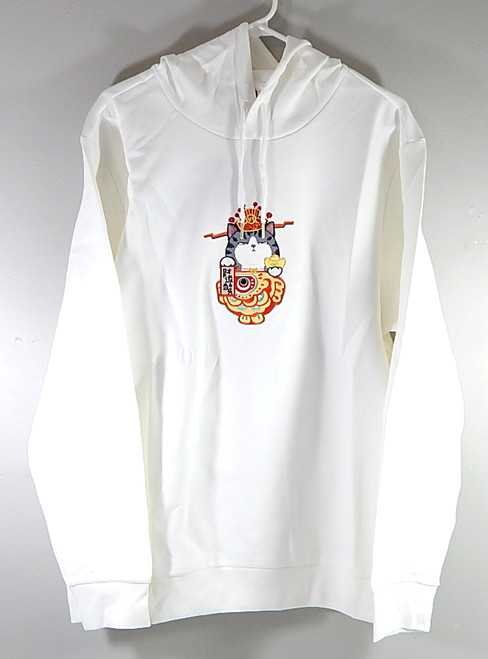 Anta Sports Cat Sweat Hoodie Sweatshirt Size 3XL Papyrus White New 552210556-1
