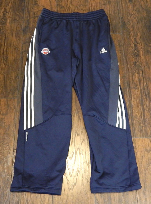 Detroit Pistons Adidas Team Issued Warm Up Pants Navy Blue Size Medium