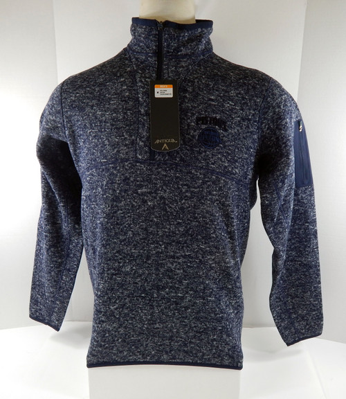 Mens Detroit Pistons Auth Navy Quarter Zip Pullover Shirt Fortune Antigua M 51S