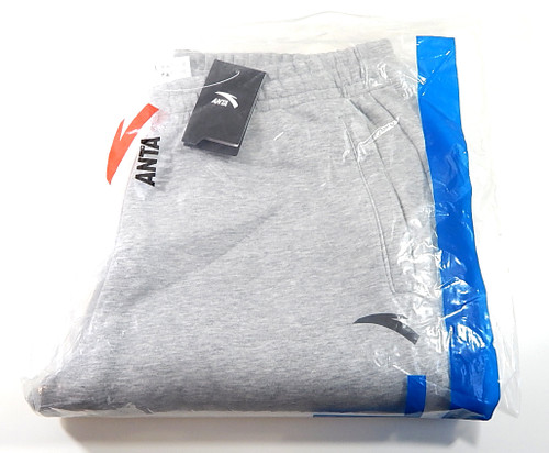 Anta Sports Knit Track Athletic Pants Heather Grey 3XL New 552210504-1