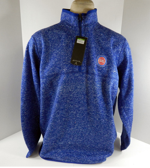 Mens Detroit Pistons Auth Blue Quarter Zip HWC Jacket Fortune Antigua NWT 2XL 3S