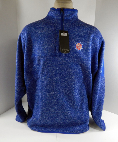 Mens Detroit Pistons Auth Blue Quarter Zip HWC Jacket Fortune Antigua NWT 3XL 4S