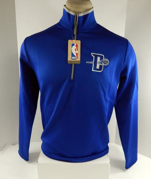 Mens Detroit Pistons Authentic Blue Quarter Zip Jacket Leader Antigua NWT S 62S