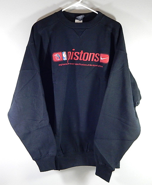 Detroit Pistons Nike Team Issued Crewneck Sweatshirt Black Size 3XLT