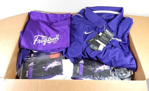 Lot of (70+) TCU Horned Frogs Shirts Hats Gaiter Scarfs Face Masks Headbands ++