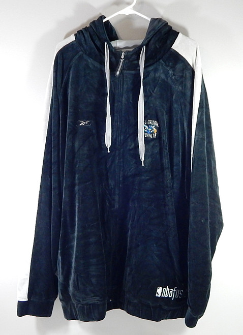 New Orleans Hornets Reebok NBA Fusion Warm Up Hoodie Sweatshirt  4XL Tall New