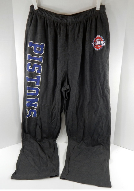 2014-15 Mens Detroit Pistons Auth Grey Lounge Sweat Pant Classic NWT XL 46S