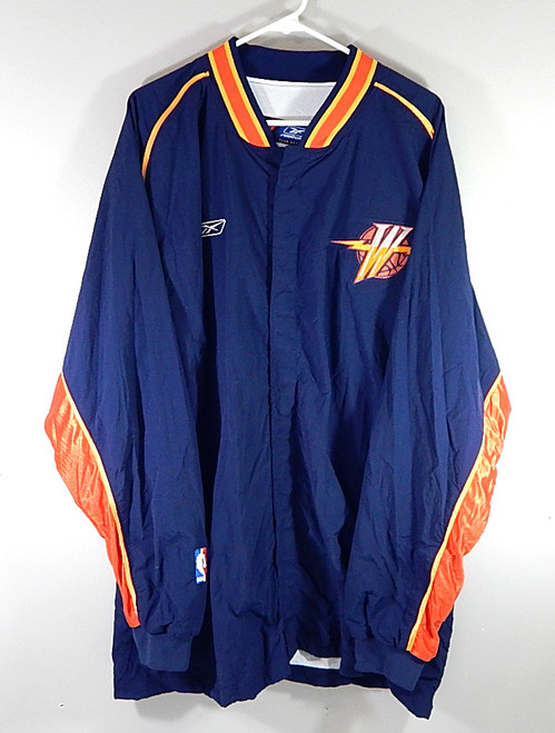 Golden State Warriors NBA Reebok Team Issued Warm Up Jacket Size 52 Blue New