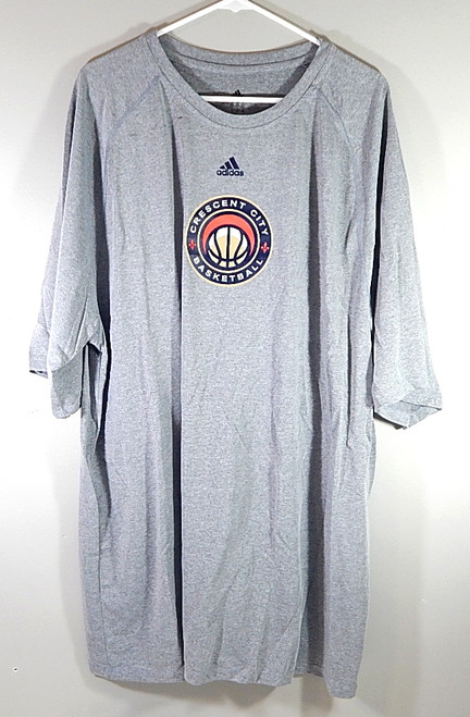 New Orleans Pelicans Crescent City Basketball Warm Up Shirt Adidas Gray L Tall
