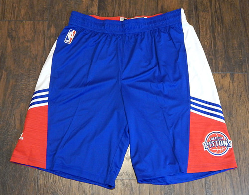 Detroit Pistons Adidas NBA Fusion Basketball Shorts 3XL +2" Red White Blue New