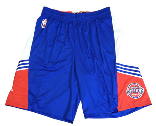 Detroit Pistons Team Issued Basketball Shorts Adidas Red White Blue New 4XL +2"