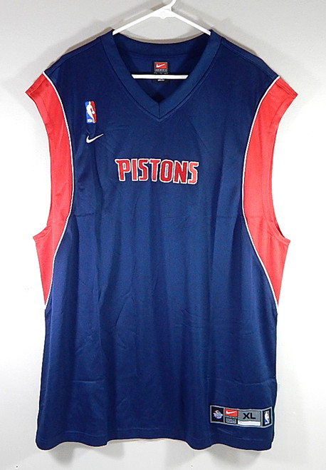 Detroit Pistons Nike Team Pre Game Sleeveless Shirt Team Issued Navy 2XL