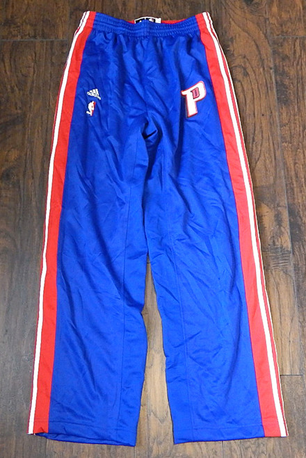 Detroit Pistons Adidas Climalite Team Issued Warm Up Pants 2XL +4" Blue New
