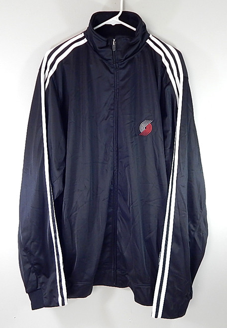 Portland Trail Blazers Color Logo Adidas Warm Up Jacket Black 3XL Team Issued