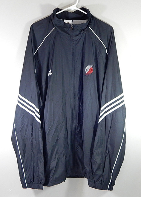 Portland Trail Blazers Adidas Climalite Warm Up Jacket Windbreaker Black XL New