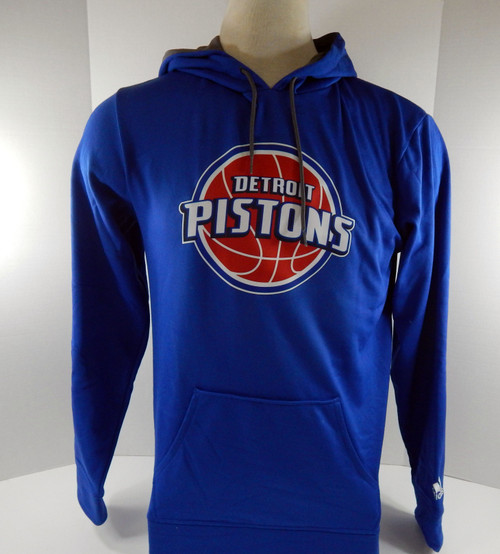 2016-17 Mens Detroit Pistons  Blue Hoodie Sweatshirt Playbook Adidas NWT S 22S