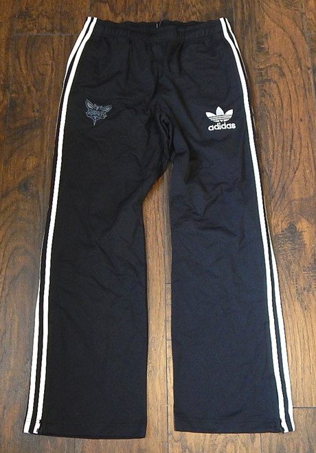 Charlotte Hornets Adidas 3 Stripe Team Issued Warm Up Pants Black L New