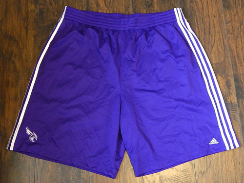 Charlotte Hornets Adidas 3 Stripe Basketball Shorts Purple Size 3XL New