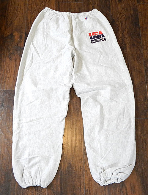 Team USA Basketball Champion Brand Warm Up Sweatpants Heather Gray XXL NOS