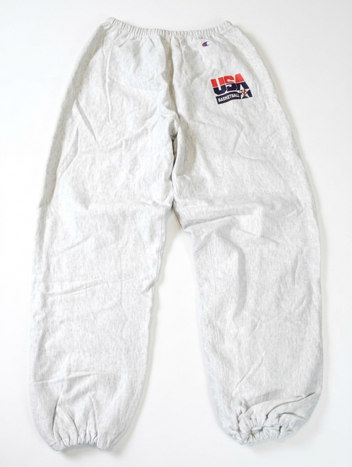 Team USA Basketball Champion Brand Warm Up Sweatpants Heather Gray XXL NOS