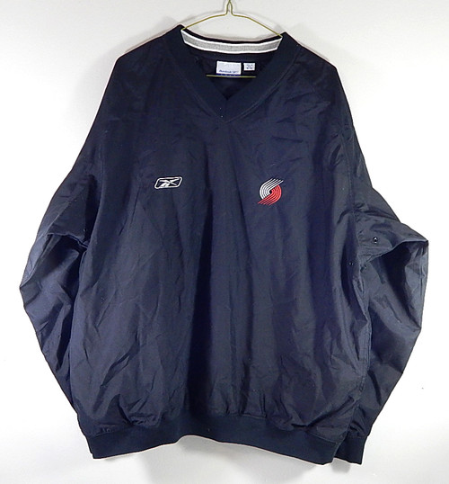 Portland Trail Blazers Reebok Outer Shell Sweatshirt Black Size Medium New