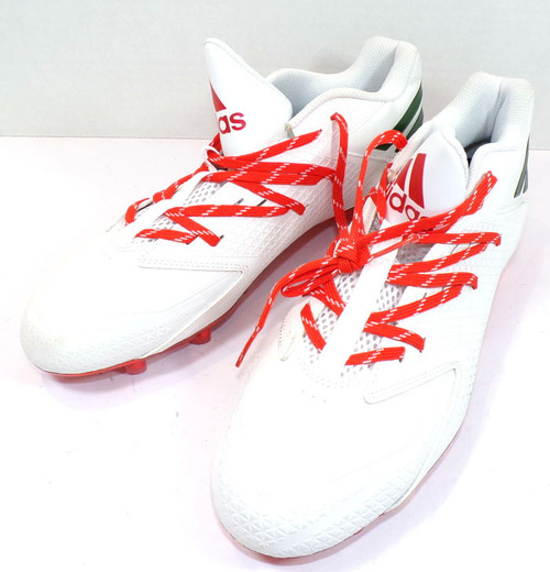 adidas Quickframe Football Cleat #114277451 Men's Size 13 White/Orange ART AQ7013 New