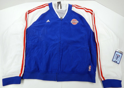 2013-14 Ladies Detroit Pistons Authentic Blue On-Court Jacket Adidas NWT XL 06S