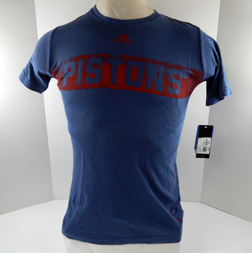 2016-17 Youth Detroit Pistons Authentic Blue Shirt Stack Stripe L 01S