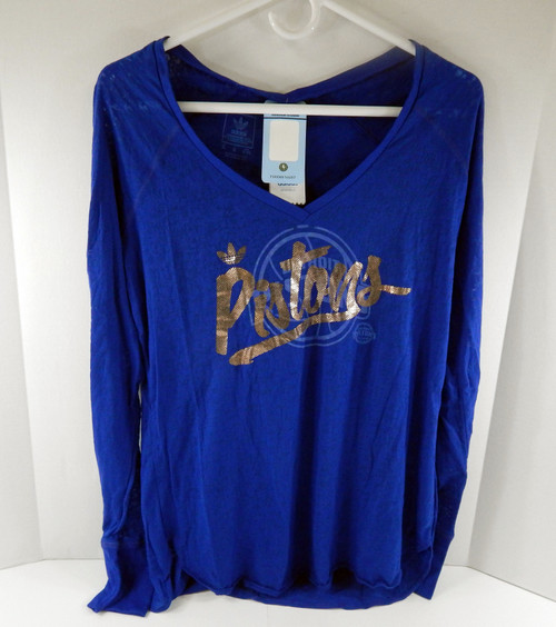 2014-15 Womens Detroit Pistons Authentic Blue V-Neck Shirt Adidas NWT XL  60S