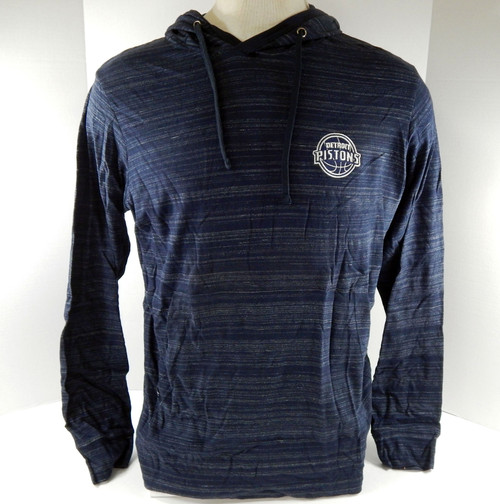 2016-17 Mens Detroit Pistons Navy Heather Hoodie Sweatshirt Antigua NWT L 4S