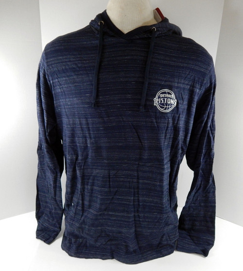 2016-17 Mens Detroit Pistons Navy Heather Hoodie Sweatshirt Antigua NWT XL 75S