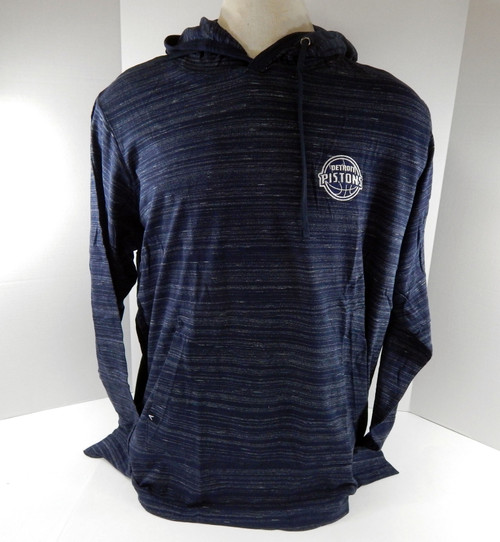2016-17 Mens Detroit Pistons Navy Heather Hoodie Sweatshirt Antigua NWT 2XL 6