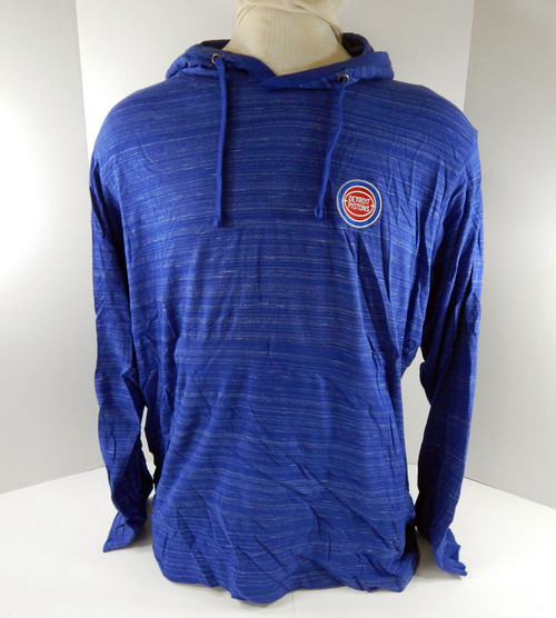 2016-17 Detroit Pistons Auth Blue Throwback Hoodie Sweatshirt Antigua NWT 2XL 9