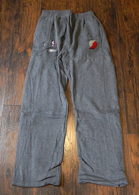Portland Trail Blazers Reebok NBA Warm Up Pants Sweatpants Size XLT Gray New