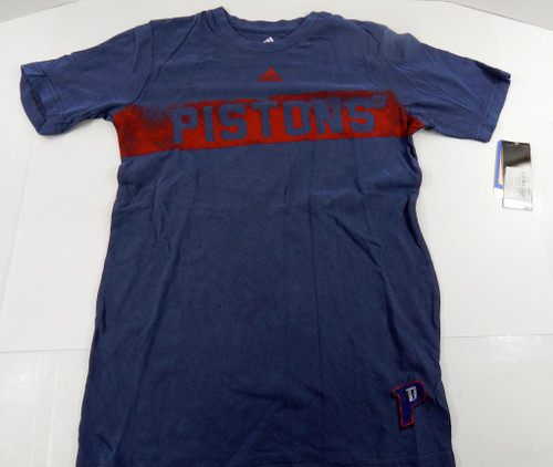 2013-14 Youth Detroit Pistons Authentic Navy Stack Stripe Shirt Adidas YL 45S