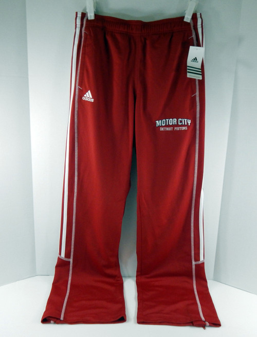 2013-14 Men's Detroit Pistons Authentic Red Pants Motor City Adidas S 22S