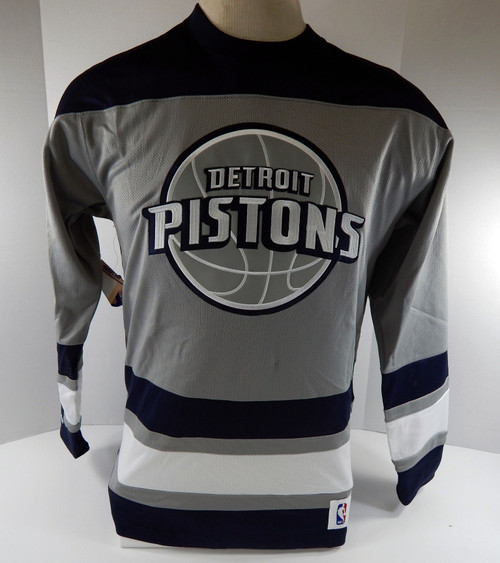 2015-16 Men Detroit Pistons Blank Navy Hockey Jersey Mitchell & Ness M 05S