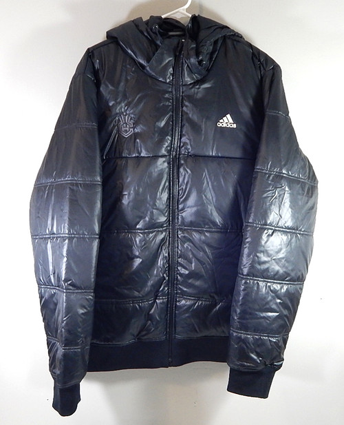 Charlotte Hornets Adidas Team Issued Hooded Puffer Puffy Jacket Black 2XL New