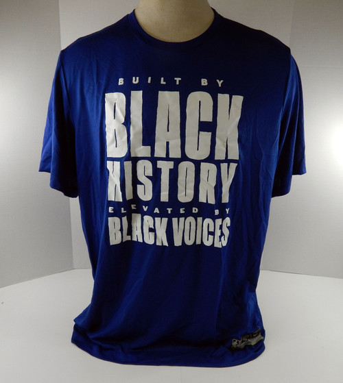 2023-24 Detroit Pistons Team Issued Blue T-Shirt Black History Month 3XL 860S