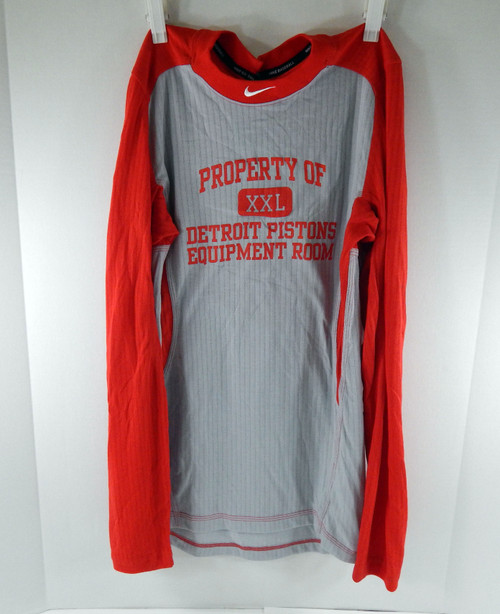 2019-20 Detroit Pistons Team Issued Red Shirt Equipment Room XS 864S