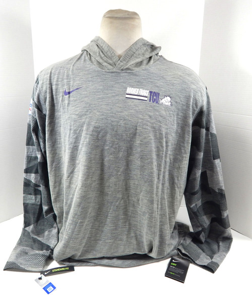 2020 Mens TCU Horned Frogs Mercari Texas Bowl Grey Team Issued Hoodie Nike 2XL