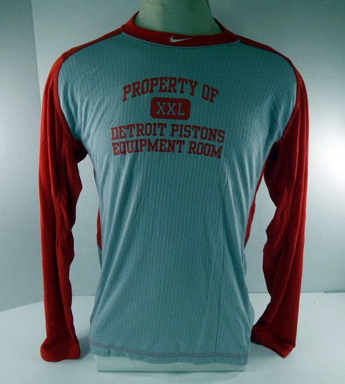 2019-20 Detroit Pistons Team Issued Red Shirt Equipment Room XL 868S