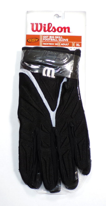 Wilson GST Big Skill Football Gloves TackTech 3D Black Adult Size X-LARGE