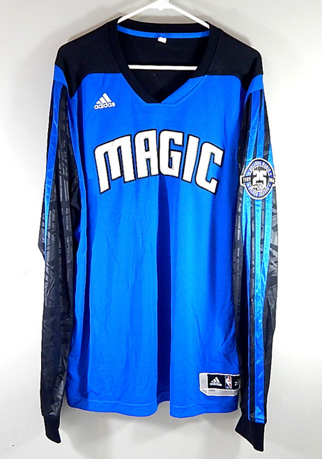 2014 Orlando Magic Silver Season 25 Adidas LS Warm Up Shirt Jersey 4XL +2" New